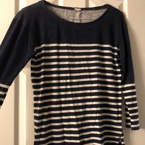 J.Crew Navy Blue & White Stripped Long-Sleeve